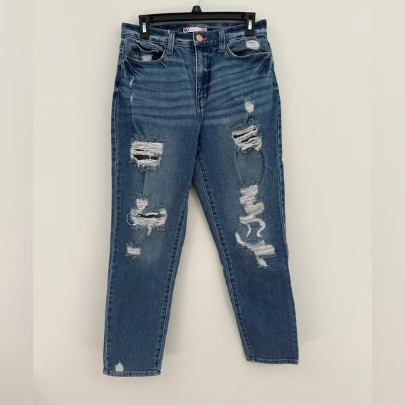 SO High Rise Mom Ripped Jeans, Woman’s 7 / 28 - Picture 2 of 6